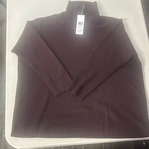 Eileen Fisher Women’s Rich Brown Turtleneck Sweater. Size L NWT